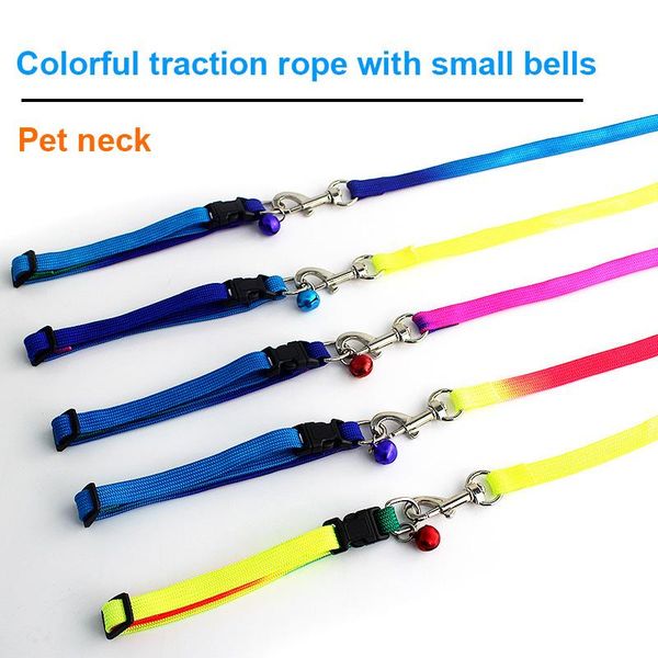 1pcs colorful pet dog leash neck strap collar with bells puppy color random collars & leashes
1pcs colorful pet dog leash neck strap collar with bells puppy color random collars & leashes