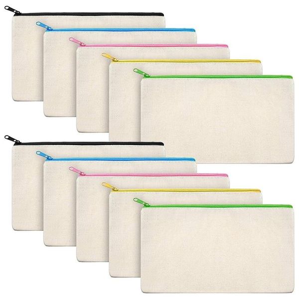 10pcs canvas makeup bags zipper pouch pencil case diy craft for travel school colorful
10pcs canvas makeup bags zipper pouch pencil case diy craft for travel school colorful
