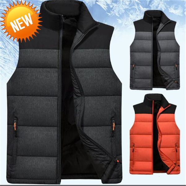 new autumn and winter outdoor men's down cotton vest waistcoat jacket thickened stand-up collar vests, Black
new autumn and winter outdoor men's down cotton vest waistcoat jacket thickened stand-up collar vests, Black