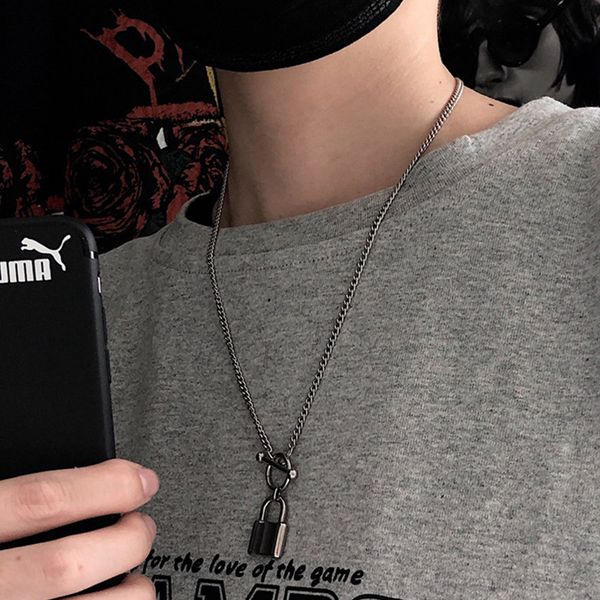 2020 harajuku retro titanium steel lock silver color plated metal punk pendant chain necklace for women girls fashion jewelrydio chan contac
2020 harajuku retro titanium steel lock silver color plated metal punk pendant chain necklace for women girls fashion jewelrydio chan contac