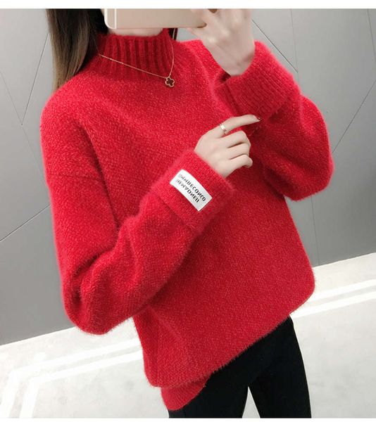 women's sweaters sweater soft milk blue half high collar women's pullover mo7h, White;black
women's sweaters sweater soft milk blue half high collar women's pullover mo7h, White;black