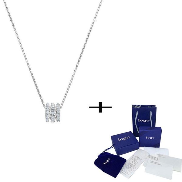 chains pendant elegant temperament triple crystal necklace female wedding jewelry stylish unique, Silver
chains pendant elegant temperament triple crystal necklace female wedding jewelry stylish unique, Silver