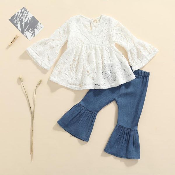 clothing sets fashion toddler baby girls autumn clothes solid lace t-shirts+flare pants 2pcs kids children outfits spring, White
clothing sets fashion toddler baby girls autumn clothes solid lace t-shirts+flare pants 2pcs kids children outfits spring, White