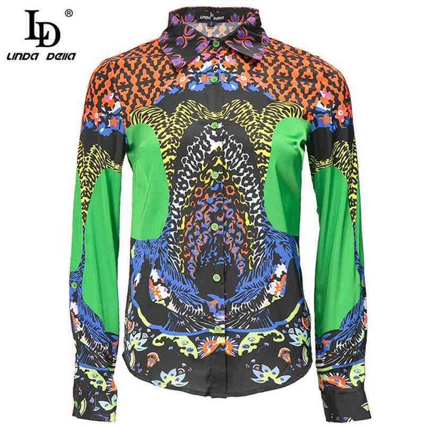 fashion runway summer shirt women long sleeve chic multicolor printing loose ladies vintage casual blouse 210522, White
fashion runway summer shirt women long sleeve chic multicolor printing loose ladies vintage casual blouse 210522, White