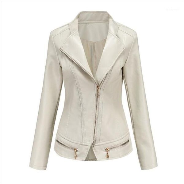high-quality women's pu leather jacket spring and autumn casual stand-up collar zipper & faux, Black
high-quality women's pu leather jacket spring and autumn casual stand-up collar zipper & faux, Black