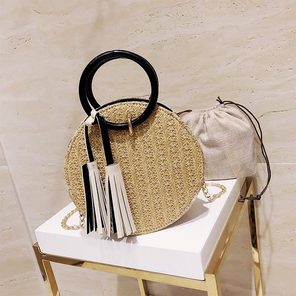 cross body women straw shopper bag luxury designer handbag 2021 fashion casual woven tassel chain ring handle round beach crossbody
cross body women straw shopper bag luxury designer handbag 2021 fashion casual woven tassel chain ring handle round beach crossbody