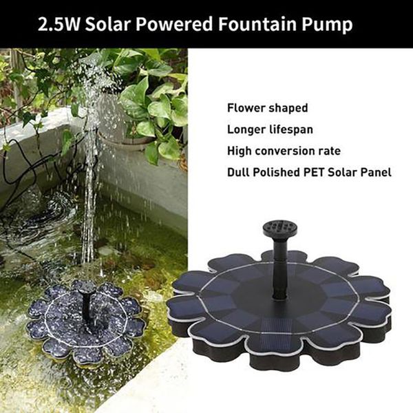 2.5w solar fountain pump outdoor pond for bird bath pool powered garden decorations
2.5w solar fountain pump outdoor pond for bird bath pool powered garden decorations