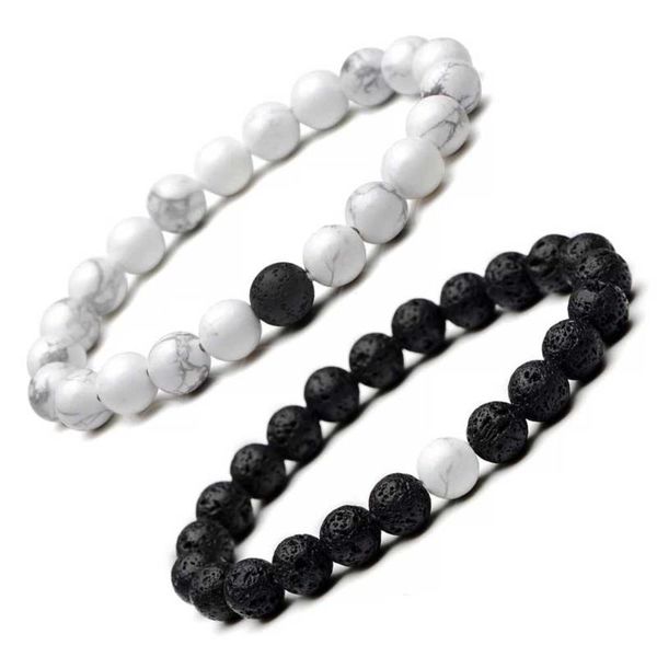 link, chain 2 pack set lava rock 8mm beads natural stone diffuser bracelet women men yoga elastic bracelets jewelry gift, Black
link, chain 2 pack set lava rock 8mm beads natural stone diffuser bracelet women men yoga elastic bracelets jewelry gift, Black