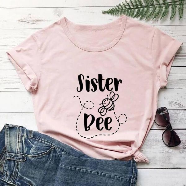 funny casual o-neck short sleeve cuet bees shirt sister gift frined tee to be print summer women's t t-shirt, White
funny casual o-neck short sleeve cuet bees shirt sister gift frined tee to be print summer women's t t-shirt, White