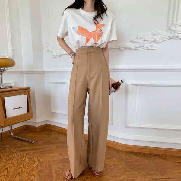 women's pants & capris twotwinstyle casual loose solid trousers for women high waist minimalist korean wide leg females summer fashion, Black;white
women's pants & capris twotwinstyle casual loose solid trousers for women high waist minimalist korean wide leg females summer fashion, Black;white
