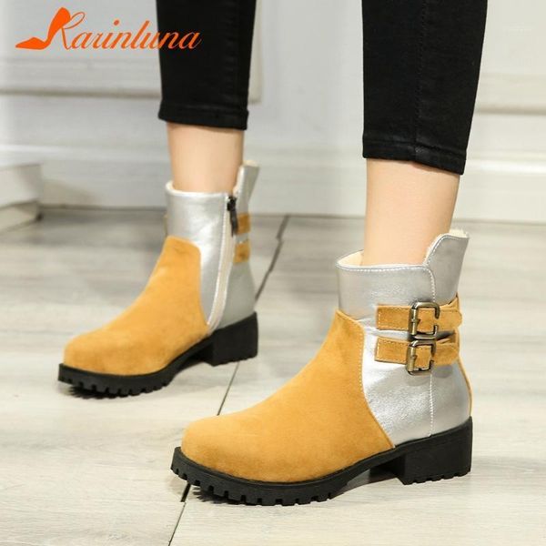 boots female shoes fashion patchwork mixed color trendy round toe flock buckle straps ankel short plush autumn winter1, Black
boots female shoes fashion patchwork mixed color trendy round toe flock buckle straps ankel short plush autumn winter1, Black