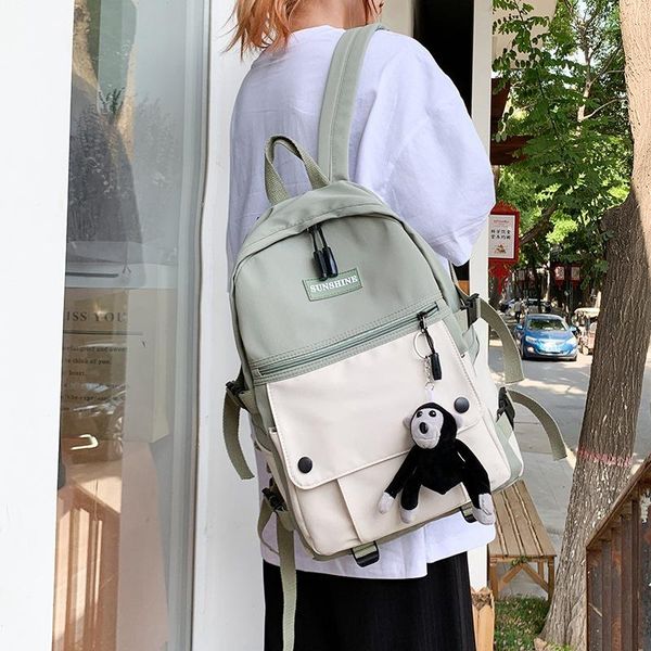 backpack contrast color women canvas school bags for teenage girls college students shoulder bag travel female mochila
backpack contrast color women canvas school bags for teenage girls college students shoulder bag travel female mochila