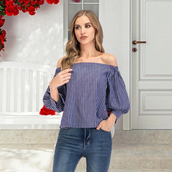 women's t-shirt 2021 fashion street style casual loose striped regular t shirts ladies slash neck lantern sleeve for spring summer, White
women's t-shirt 2021 fashion street style casual loose striped regular t shirts ladies slash neck lantern sleeve for spring summer, White