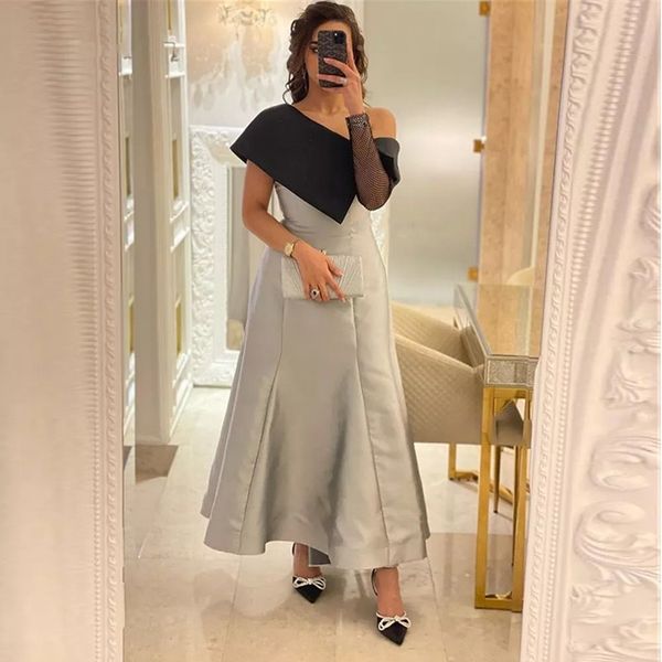 women formal dresse silver satin neck black dress saudi arabric mermaid ankle length custom made high quality, White
women formal dresse silver satin neck black dress saudi arabric mermaid ankle length custom made high quality, White