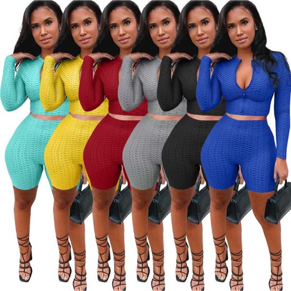 women's tracksuits athletic workout 2pcs outfits zipper front long sleeve cardigan+yoga short pants biker jogger shorts casual, Gray
women's tracksuits athletic workout 2pcs outfits zipper front long sleeve cardigan+yoga short pants biker jogger shorts casual, Gray