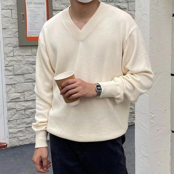 men's sweaters autumn solid color knitted sweater men long-sleeved fashion soft abrigo hombre home clothing, White;black
men's sweaters autumn solid color knitted sweater men long-sleeved fashion soft abrigo hombre home clothing, White;black