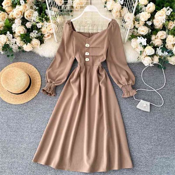 women's french fairy lantern sleeved dress autumn nipped waist v-neck pleated high midi female urban vestidos gk394 210507, Black;gray
women's french fairy lantern sleeved dress autumn nipped waist v-neck pleated high midi female urban vestidos gk394 210507, Black;gray