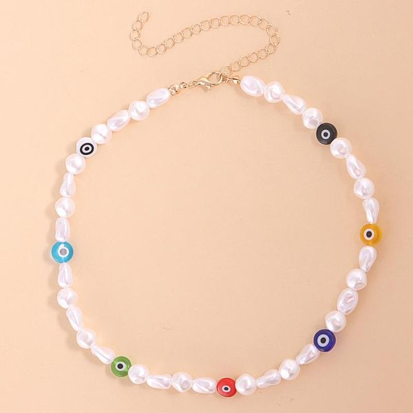 chains states jewelry fashion alien pearl necklace female personality color eye of the demon sautoir by hand, Silver
chains states jewelry fashion alien pearl necklace female personality color eye of the demon sautoir by hand, Silver
