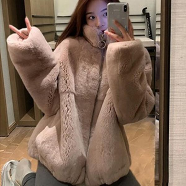 women's fur & faux stand-up collar simple pocket coat lamb plush women winter young style warmth-like imitation furry sweater xf677, Black
women's fur & faux stand-up collar simple pocket coat lamb plush women winter young style warmth-like imitation furry sweater xf677, Black