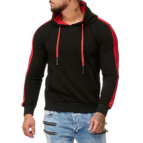 men's hoodies & sweatshirts style fw2021 long sleeve splice pocket pull-over hoodie, Black
men's hoodies & sweatshirts style fw2021 long sleeve splice pocket pull-over hoodie, Black