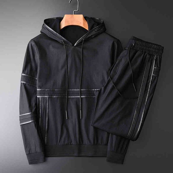 tracksuit shirt male three-dimensional cutting leather setting 2-piece hooded jacket men youth autumn slim fit man jackets, Gray
tracksuit shirt male three-dimensional cutting leather setting 2-piece hooded jacket men youth autumn slim fit man jackets, Gray