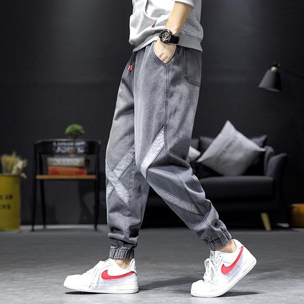 men's jeans fashion brand casual denim pants hip hop patchwork elastic waist harem ankle-length sweatpants style boy, Blue
men's jeans fashion brand casual denim pants hip hop patchwork elastic waist harem ankle-length sweatpants style boy, Blue
