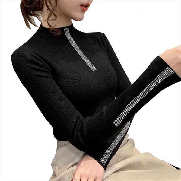 fashion diamond womens sweaters winter knitted sweater women long sleeve pullover slim womens turtleneck sweater pull, White;black
fashion diamond womens sweaters winter knitted sweater women long sleeve pullover slim womens turtleneck sweater pull, White;black