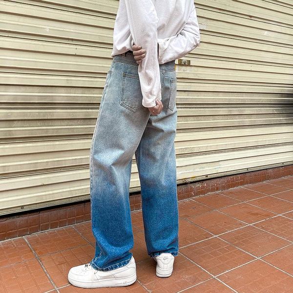 men's jeans cotton gradient fashion retro casual wide-leg men streetwear loose hip-hop straight denim trousers mens -3xl, Blue
men's jeans cotton gradient fashion retro casual wide-leg men streetwear loose hip-hop straight denim trousers mens -3xl, Blue