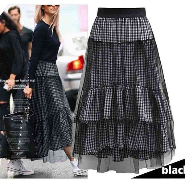 summer autumn plaid pleated skirts women high waisted long women's black mesh maxi school skirt beach female 210603
summer autumn plaid pleated skirts women high waisted long women's black mesh maxi school skirt beach female 210603