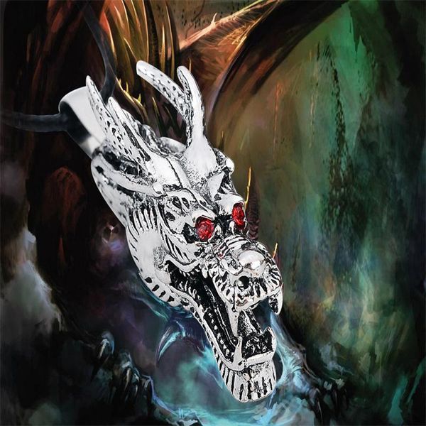chains domineering dragon head pendant lucky charm hip hop rock punk necklace men exaggerated jewelry wholesale, Silver
chains domineering dragon head pendant lucky charm hip hop rock punk necklace men exaggerated jewelry wholesale, Silver
