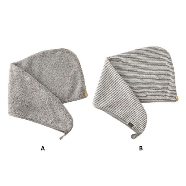 bamboo microfiber hair towel wrap gray striped quick drying shower turban cap with button absorbent anti-frizz bath hat
bamboo microfiber hair towel wrap gray striped quick drying shower turban cap with button absorbent anti-frizz bath hat