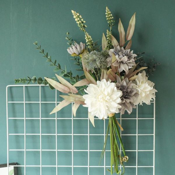 decorative flowers & wreaths artificial silk dahlia bunch home table decoration flower fake plant wedding bride holding bouquet office decor
decorative flowers & wreaths artificial silk dahlia bunch home table decoration flower fake plant wedding bride holding bouquet office decor