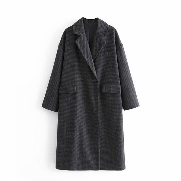 women's wool & blends 2021 autumn winter street fashion all match houndstooth woolen coat jacket for ladies casual button chic, Black
women's wool & blends 2021 autumn winter street fashion all match houndstooth woolen coat jacket for ladies casual button chic, Black