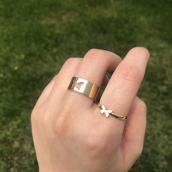 cluster rings vintage butterfly for women men lover couple ring set open cuff engagement wedding adjustable jewelry bague, Golden;silver
cluster rings vintage butterfly for women men lover couple ring set open cuff engagement wedding adjustable jewelry bague, Golden;silver