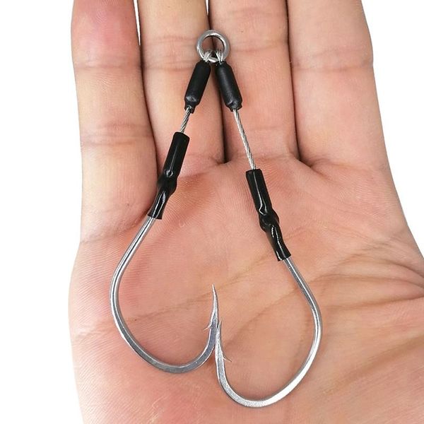 pairs/pack double barbed assist hooks bkk fishing pesca saltwater jigging carbon stainless wire jig lure
pairs/pack double barbed assist hooks bkk fishing pesca saltwater jigging carbon stainless wire jig lure