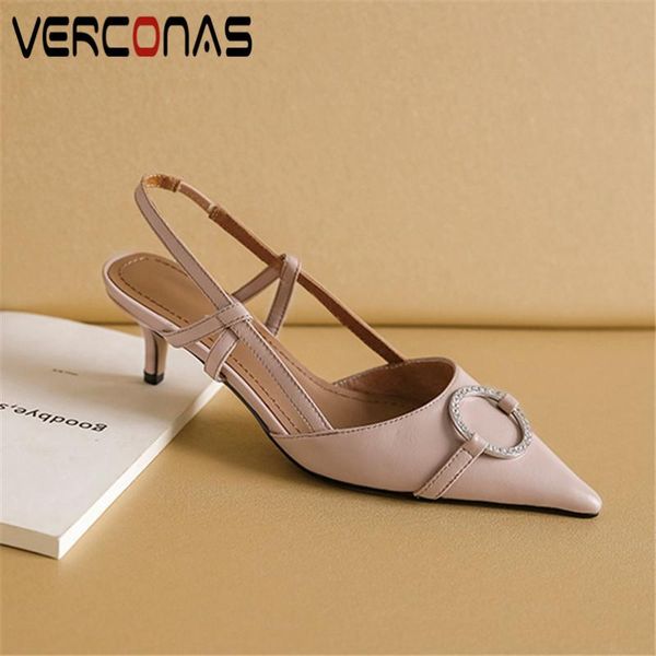 dress shoes verconas 2021 fashion woman sandals pumps brand design genuine leather rhinestone pointed toe thin high heeled, Black
dress shoes verconas 2021 fashion woman sandals pumps brand design genuine leather rhinestone pointed toe thin high heeled, Black
