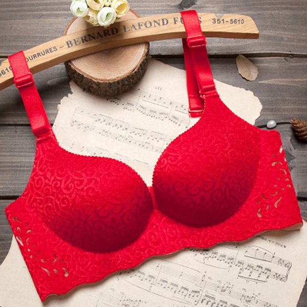 jacquard queen one-piece hollow-out womens underwear large size bra seamless wireless push up adjusting bra, Red;black
jacquard queen one-piece hollow-out womens underwear large size bra seamless wireless push up adjusting bra, Red;black