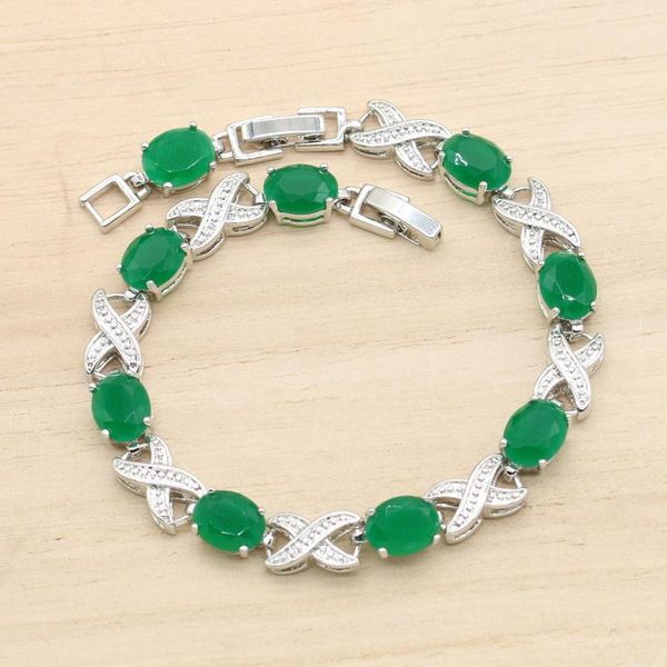 link, chain classic malay green zirconia silver color bracelet for women 9 colors available dubai wedding jewelry christmas gift 20cm, Black
link, chain classic malay green zirconia silver color bracelet for women 9 colors available dubai wedding jewelry christmas gift 20cm, Black