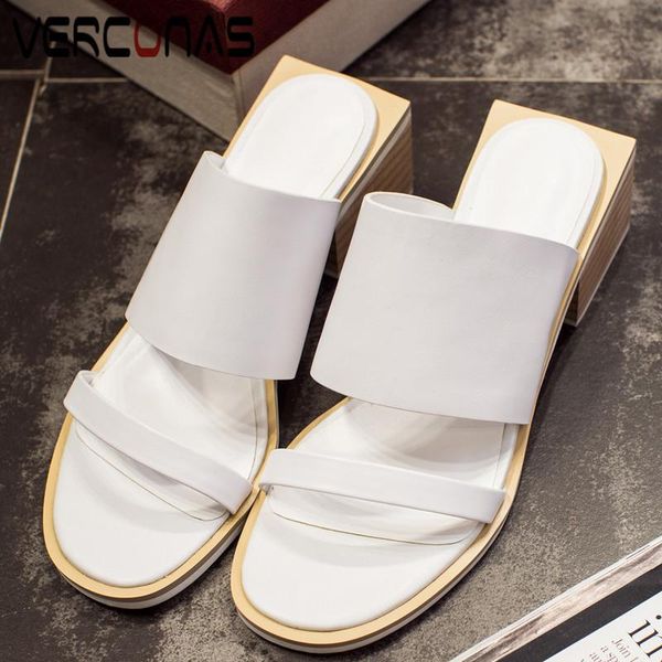 dress shoes verconas women square heel genuine leather mules slippers thick heels basic brand design sandals summer woman, Black
dress shoes verconas women square heel genuine leather mules slippers thick heels basic brand design sandals summer woman, Black