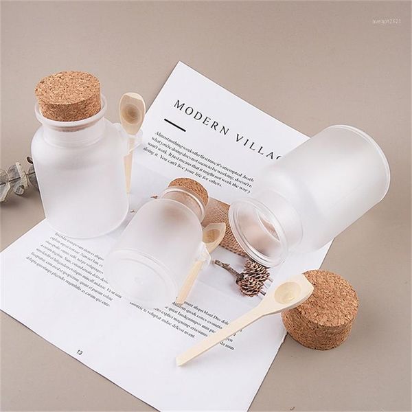 storage bottles & jars 1 pcs 100g/200g/300g empty bath salt bottle plastic matte cork jar women mask facial container refillable with wood s
storage bottles & jars 1 pcs 100g/200g/300g empty bath salt bottle plastic matte cork jar women mask facial container refillable with wood s