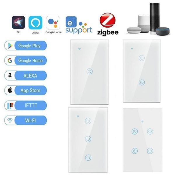 smart home control us ewelink wifi touch switch panel remote ac100-240v wall light glass for alexa google 1/2/3/4 gang
smart home control us ewelink wifi touch switch panel remote ac100-240v wall light glass for alexa google 1/2/3/4 gang