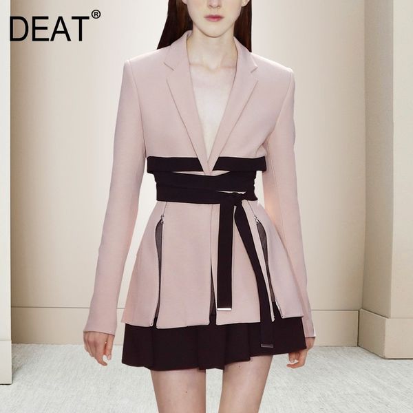 deat suit woman notched full sleeve pink solid blazer + drawstring mini length skirt office lady style new autumn ar420 210407, White
deat suit woman notched full sleeve pink solid blazer + drawstring mini length skirt office lady style new autumn ar420 210407, White