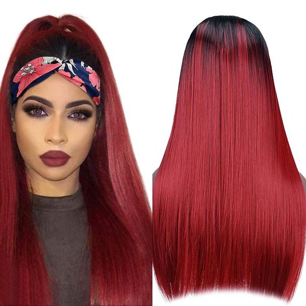 synthetic wigs ombre blue red headband wig long straight heat resistant glueless silky for women, Black
synthetic wigs ombre blue red headband wig long straight heat resistant glueless silky for women, Black
