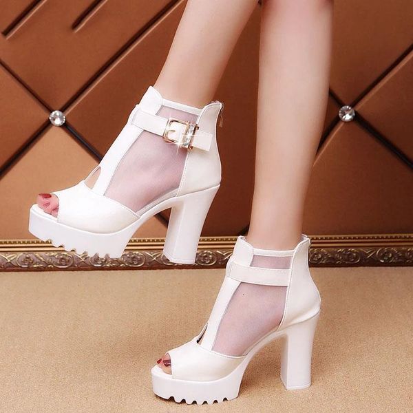 sandals women's shoes fish mouth high-heeled mesh thick with summer hollow cold boots 6mx0, Black
sandals women's shoes fish mouth high-heeled mesh thick with summer hollow cold boots 6mx0, Black