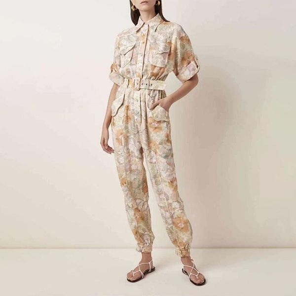 women's jumpsuits & rompers vintage flower print women jumpsuit fashion turn-down collar short sleeve a1222, Black;white
women's jumpsuits & rompers vintage flower print women jumpsuit fashion turn-down collar short sleeve a1222, Black;white