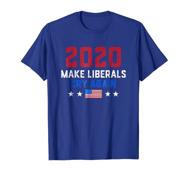 2020 make liberals cry again patriotic conservative t-shirt, White;black 
2020 make liberals cry again patriotic conservative t-shirt, White;black