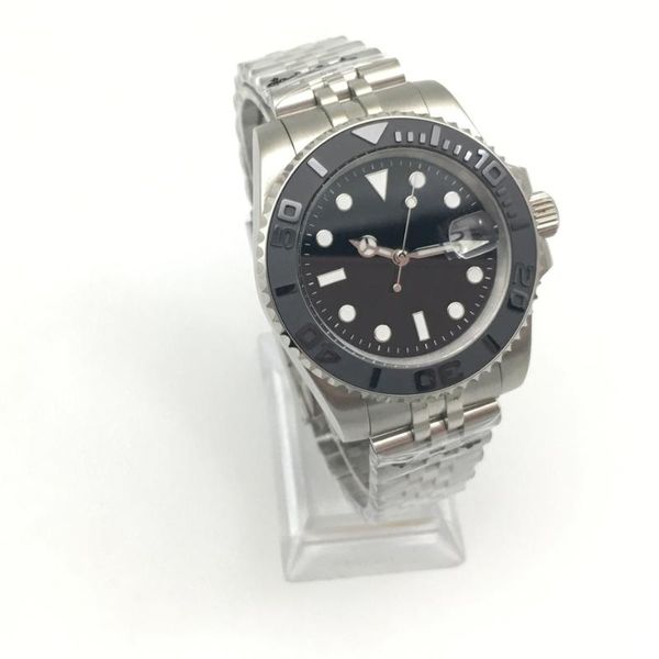 wristwatches ceramic rotating bezel stainless steel bracelet mechanical automatic men's watch 40mm black no logo dial luminous markers, Slivery;brown
wristwatches ceramic rotating bezel stainless steel bracelet mechanical automatic men's watch 40mm black no logo dial luminous markers, Slivery;brown