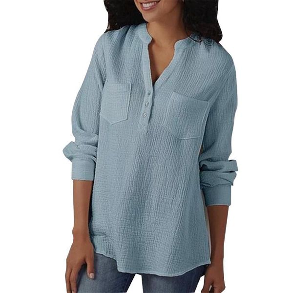 women's blouses & shirts 2021 cotton long sleeve women autumn winter solid color harajuku slim fit stand collar lady clothes plus size, White
women's blouses & shirts 2021 cotton long sleeve women autumn winter solid color harajuku slim fit stand collar lady clothes plus size, White