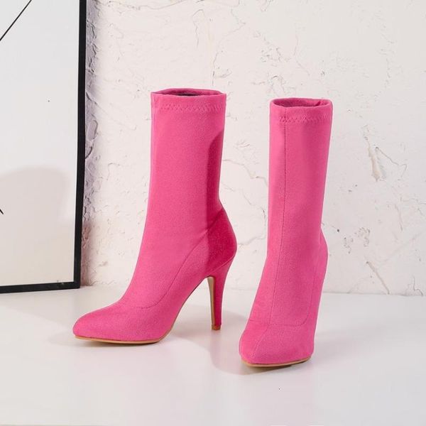 boots womens pointed toe socks stretchy ankle stilettos high heel pull on shoes candy 10 colors plus size 34-48 o778, Black
boots womens pointed toe socks stretchy ankle stilettos high heel pull on shoes candy 10 colors plus size 34-48 o778, Black