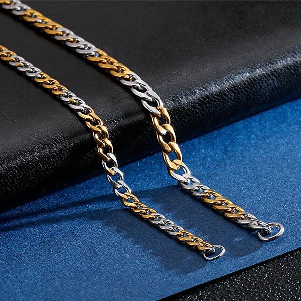 link, chain fashion gold & cuban bracelet men women stainless steel 19-24cm link 5mm width bracelets jewelry 2021, Black
link, chain fashion gold & cuban bracelet men women stainless steel 19-24cm link 5mm width bracelets jewelry 2021, Black